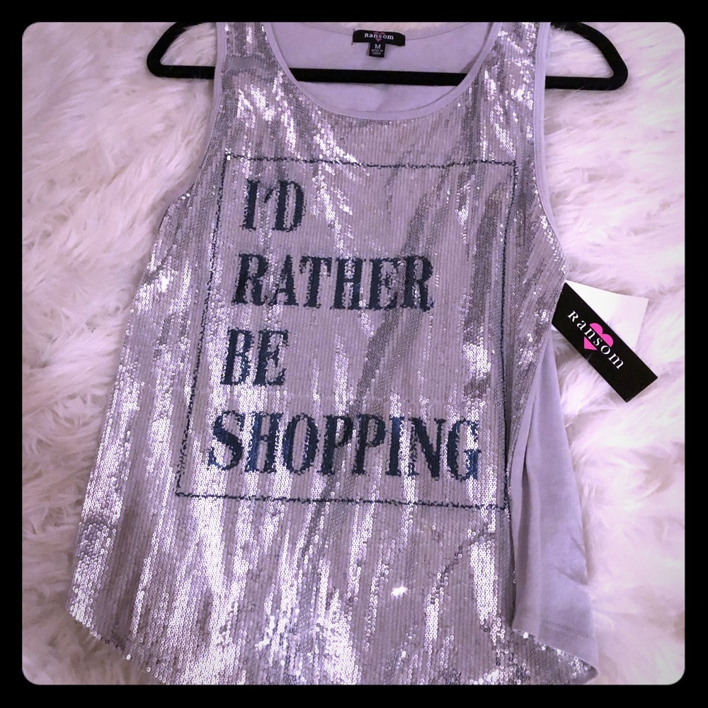 🆕‼️Brand new Sequins tank Top